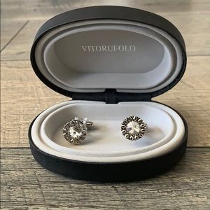 Rhinestone cuff links